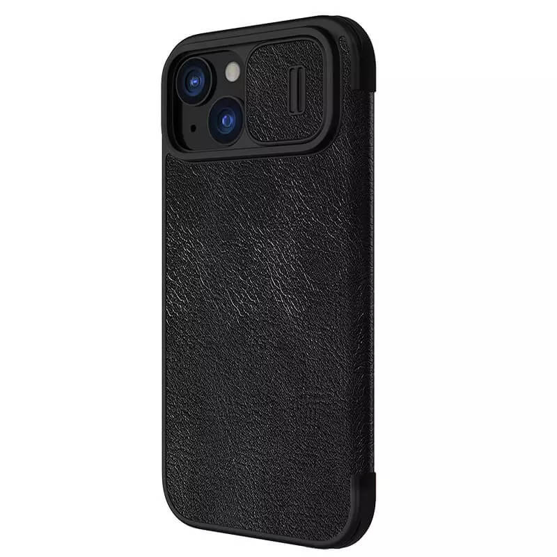Кожаный чехол-книжка Nillkin Qin Pro Camshield для Apple iPhone 15 (6.1") Херсон - зображення 2