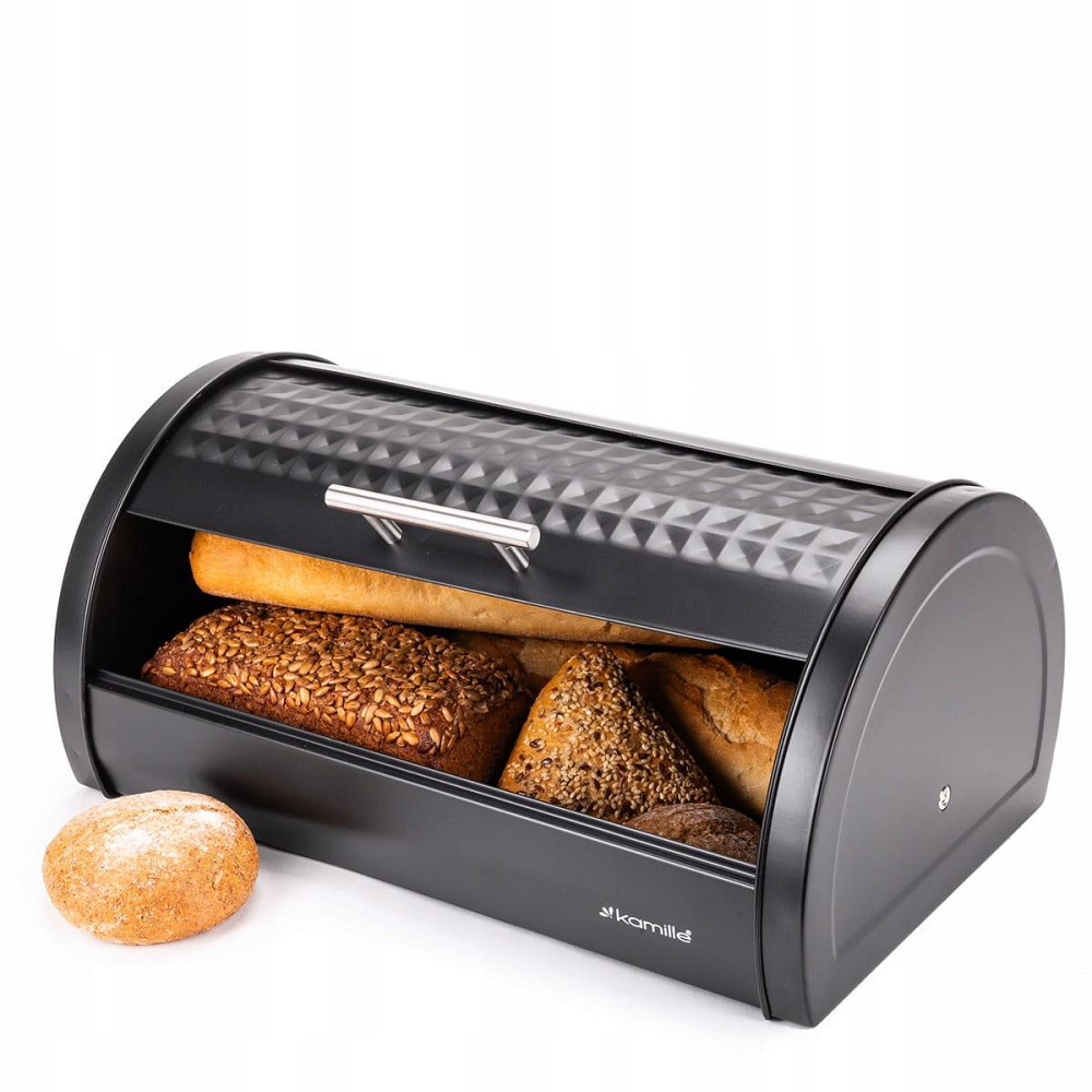 Хлебница Kamille с металлическим корпусом Черная KM 1122 Одесса - изображение 4