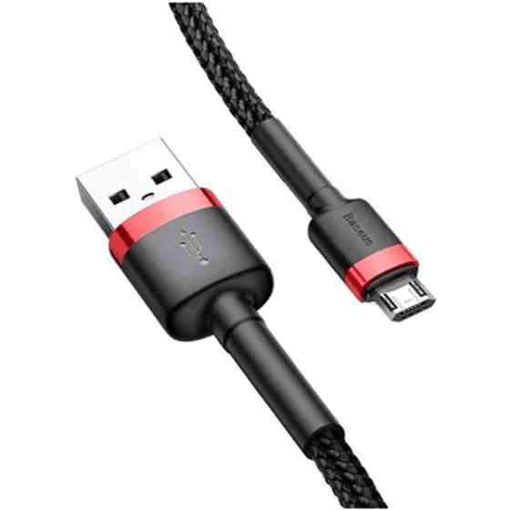 Кабель Baseus Cafule USB to Micro 2.4A 1m Red/Black (CAMKLF-B91) Харьков