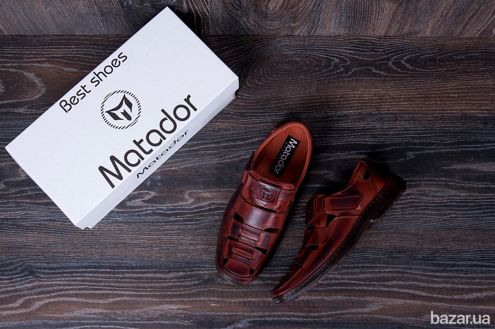 Мужские кожаные летние туфли Matador Brown Киев - изображение 10
