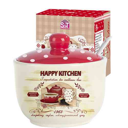 Цукорниця з ложкою 450 мл Happy Kitchen SNT 2242-11 Київ