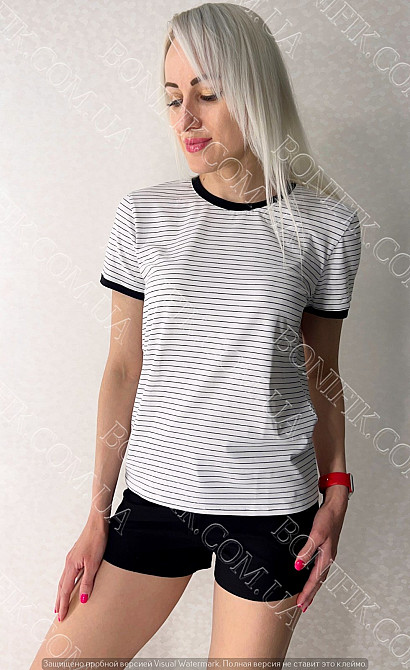Домашний комплект (футболка+шорты) "Strip Life" (16154) (арт. 1641) Кривий Ріг - зображення 1