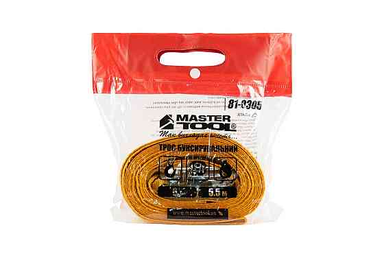 Трос буксировочный MASTERTOOL 6 т 5.5 м 60 мм полиэстер 81-0305 Харків