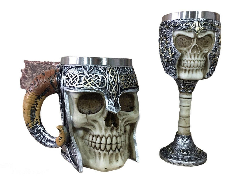 Подарочный набор Кухоль Бокал 3 Череп в Шлеме Подарок Київ - зображення 6