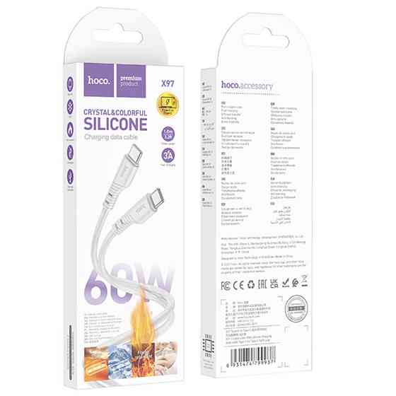 Дата кабель Hoco X97 Crystal color Type-C to Type-C 60W (1m) Херсон