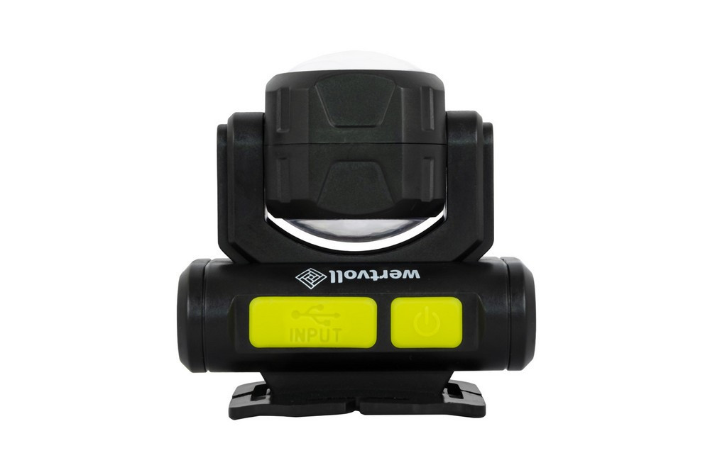 Фонарь налобный двухсторонний WERTVOLL 4 режима СREE LED/COB LED IP44 Li-ion 1200 mAh/t 8000 K/130 l Харьков - изображение 7