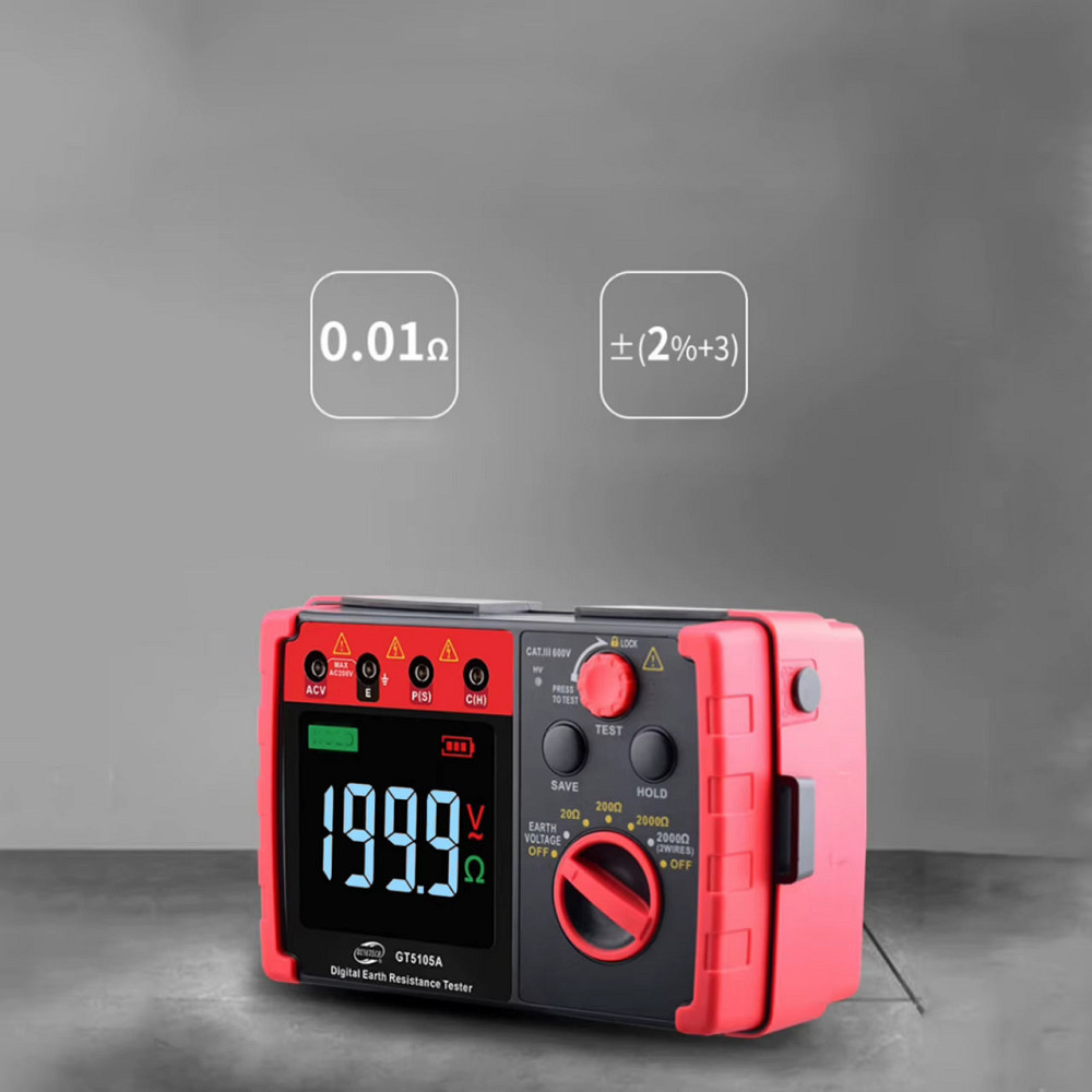 Тестер сопротивления заземления (0-2000 Ω) BENETECH GT5105A Харьков - изображение 9