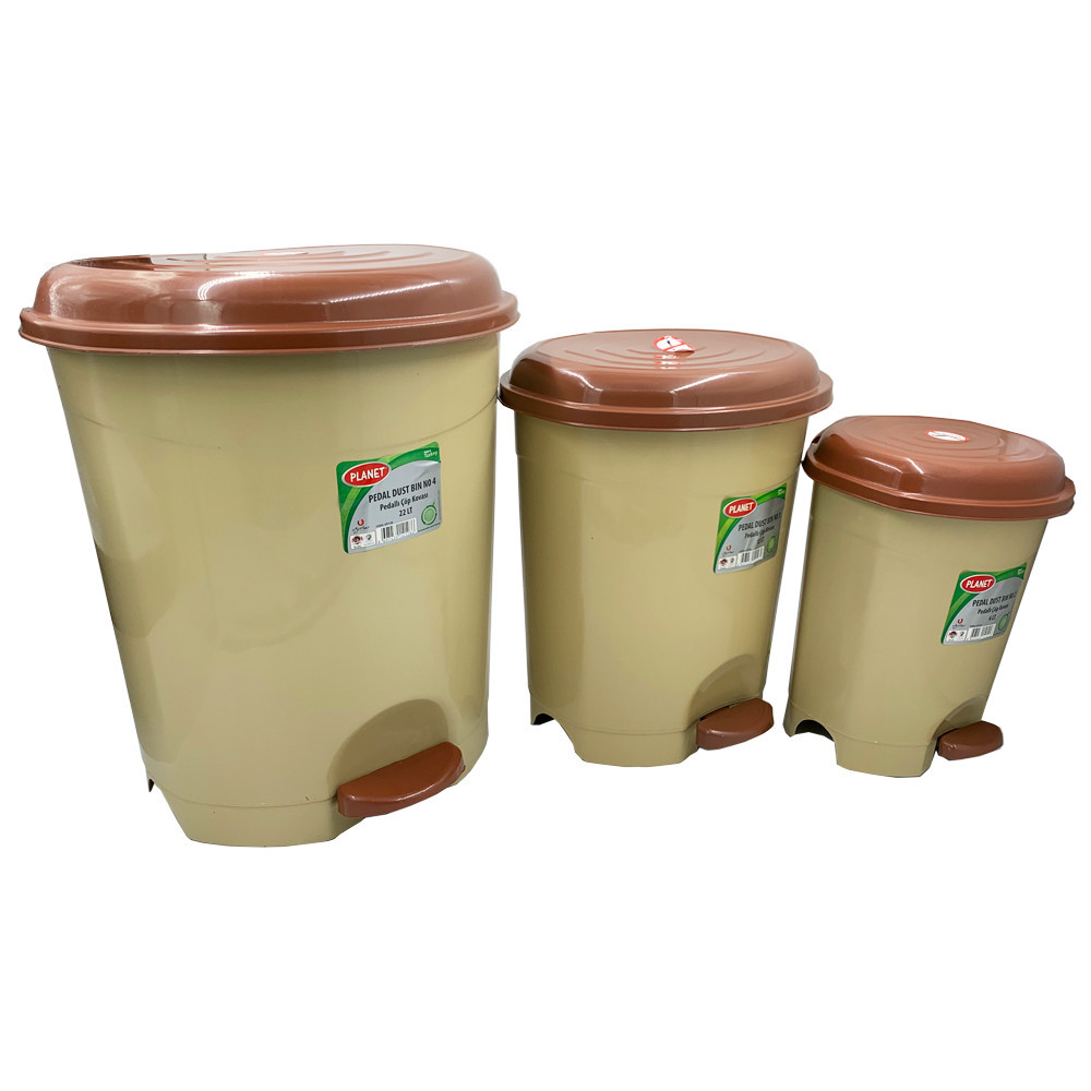 Ведро для мусора с педалью Planet №5 50 л бежевое Київ - зображення 5