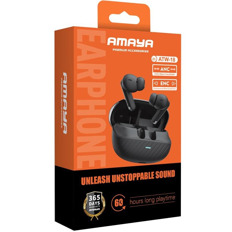 Беспроводные TWS наушники Amaya ATW-18 ANC+ENC Херсон - зображення 2