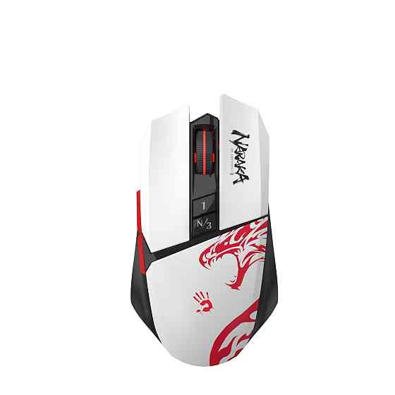 Мышь компьютерная безпроводная Bloody R36 Ultra Naraka белая с красным Київ
