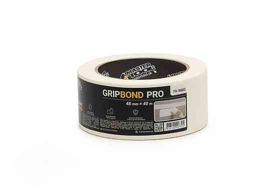 Лента малярная универсальная MASTERTOOL GripBond Pro 48 мм×40 м белая 79-9885 Харьков