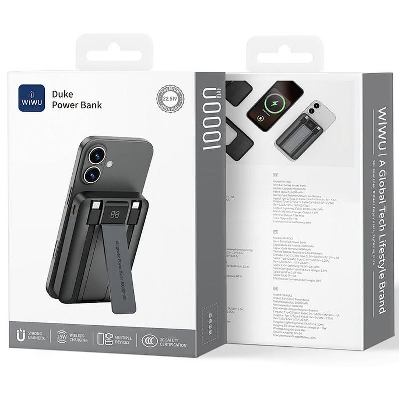 Портативное ЗУ Power Bank WIWU Wi-P061 22.5W+PD20W с БЗУ+iWatch with cable 10000 mAh Херсон - изображение 3