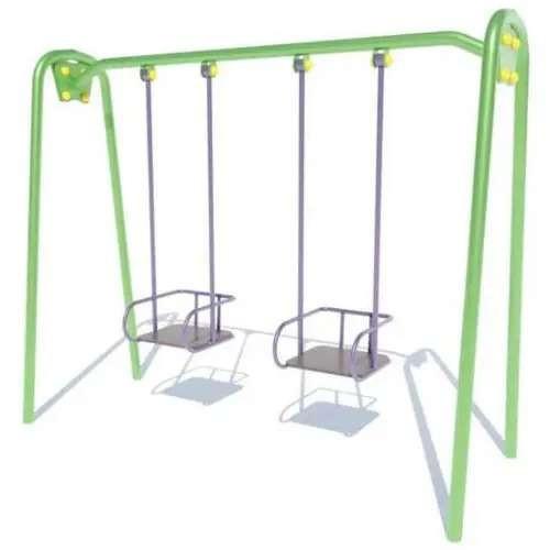 Качели двойные на жёстких ручках большие (зелёный) Київ - зображення 1