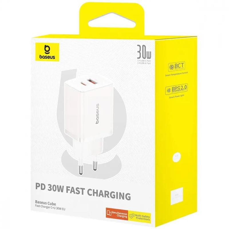 СЗУ Baseus Cube Pro Fast Charger PD30W (1USB-A/1C) (P10111404) Херсон - изображение 2