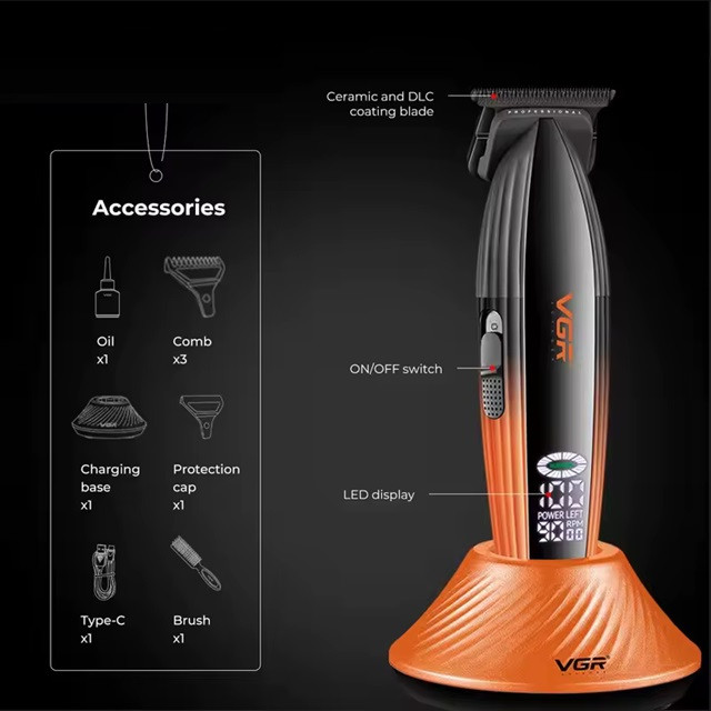 Триммер VGR V-889T оранжевый Київ - зображення 2