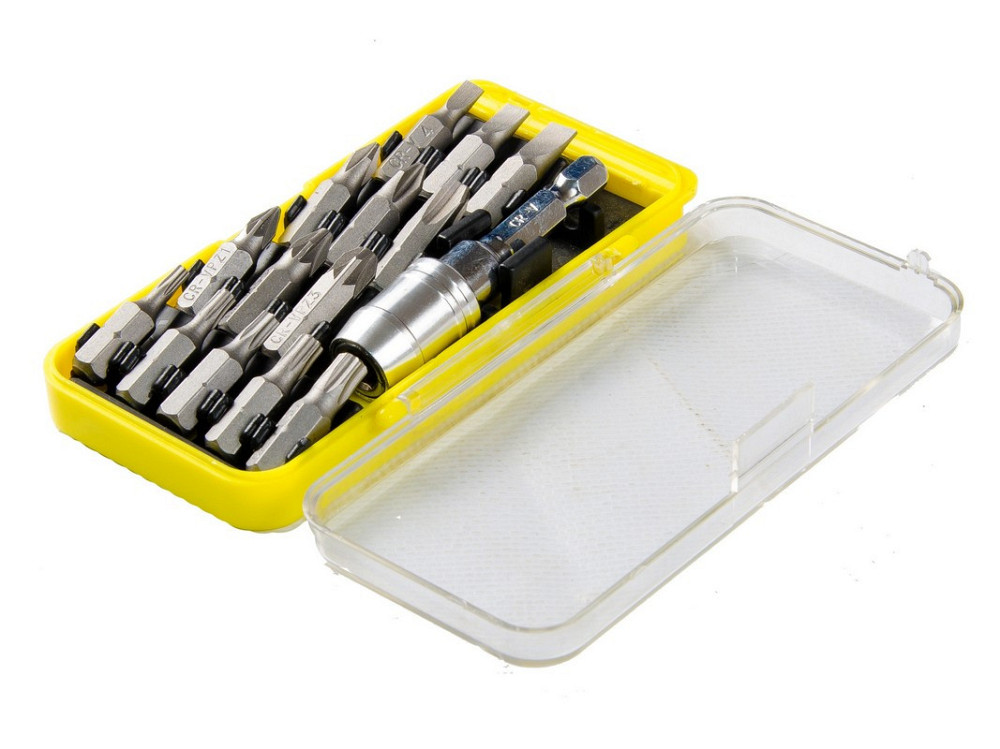 Набор отверточных насадок MASTERTOOL CrV 15 шт 25 мм ¼" с держателем 40-0382 Харків - зображення 2