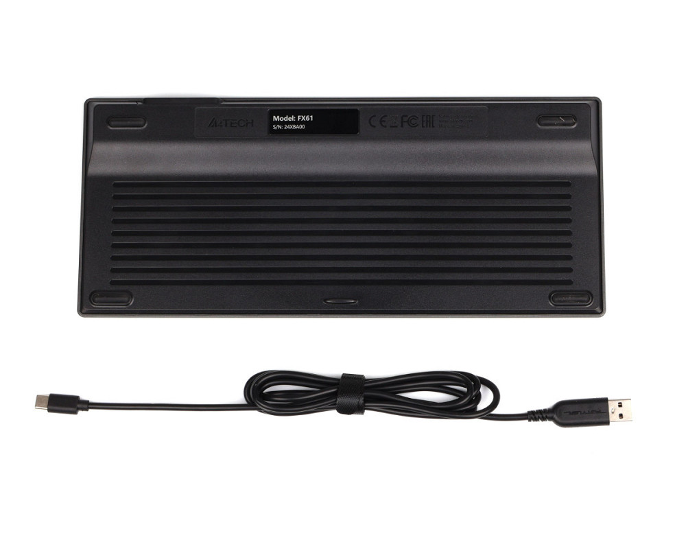 Клавиатура беспроводная A4Tech FX61USB(Grey) серая Київ - зображення 7