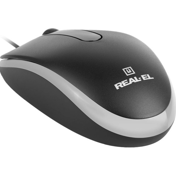 Мишка REAL-EL RM-217 USB Black (EL123200038) Харків - зображення 3