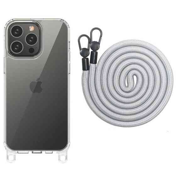 Чехол TPU Transparent with Straps для Apple iPhone 13 Pro Max (6.7") Херсон
