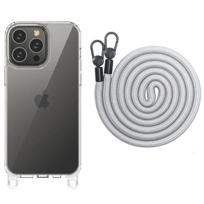 Чехол TPU Transparent with Straps для Apple iPhone 13 Pro Max (6.7") Херсон - зображення 1