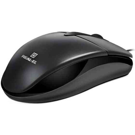 Мишка REAL-EL RM-214 USB Black (EL123200039) Харків