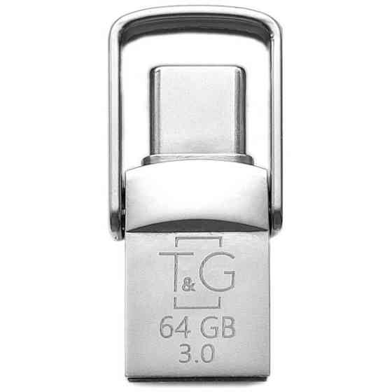 Флеш пам'ять T&G 104 64GB Metal Series USB 3.0/Type-C Silver (TG104TC-64G3) Харків