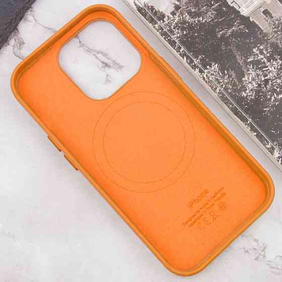 Кожаный чехол Leather Case (AAA) with MagSafe and Animation для Apple iPhone 14 Pro Max (6.7") Херсон