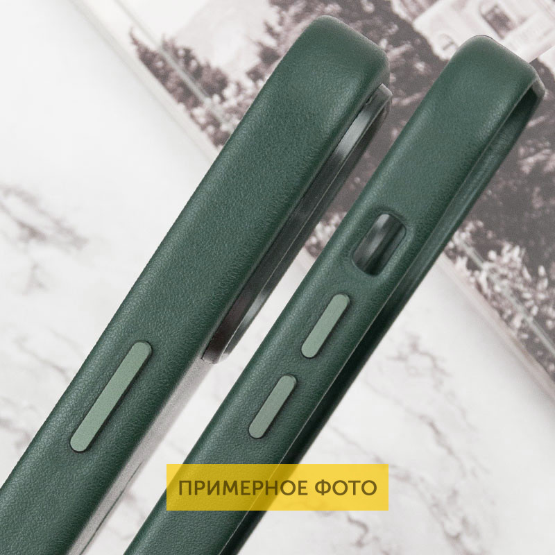 Кожаный чехол Leather Case (AAA) with MagSafe and Animation для Apple iPhone 16 (6.1") Херсон - изображение 5