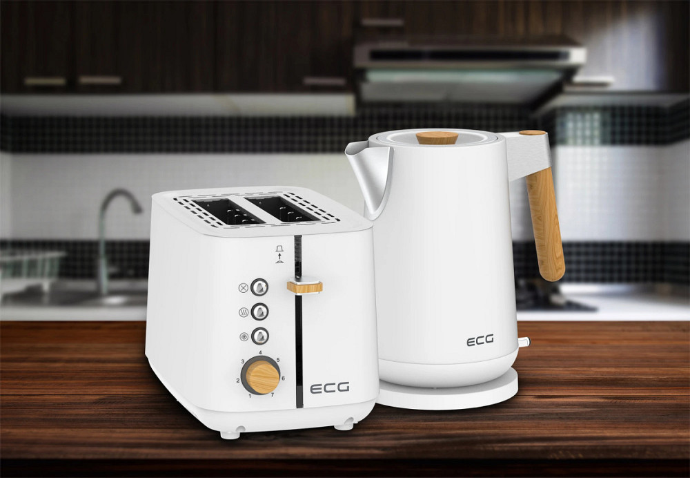 Тостер EСG ST 2768 Timber White 780–925 Вт белый Київ - зображення 10