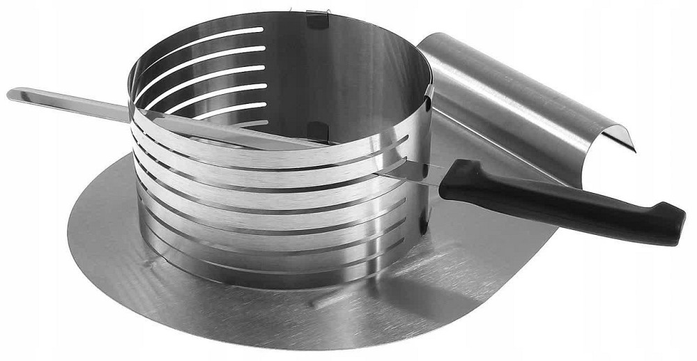 Форма Kamille для нарезки бисквита регулируемая 24,5-30см с ножом и подносом (8830) Одесса - изображение 9