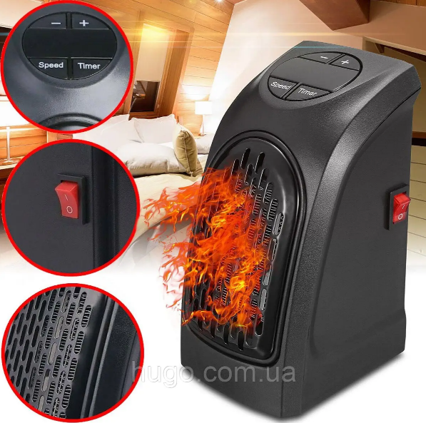 Електричний обігрівач 400 Вт HANDY HEATER, з таймером / Портативний тепловентилятор з 2 режимами. Одесса - изображение 10