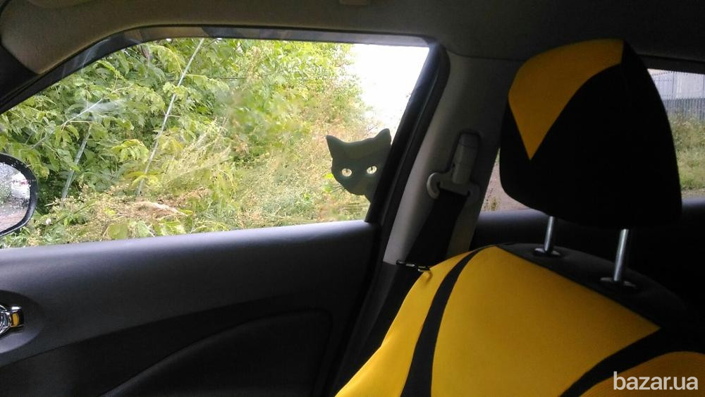 Наклейка на авто Кот на авто Чёрная ,Белая светоотражающая Бориспіль - зображення 8