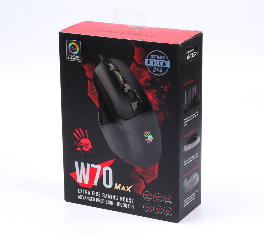Мышь компьютерная проводная Bloody W70 Max Stone Black черная Киев - изображение 10
