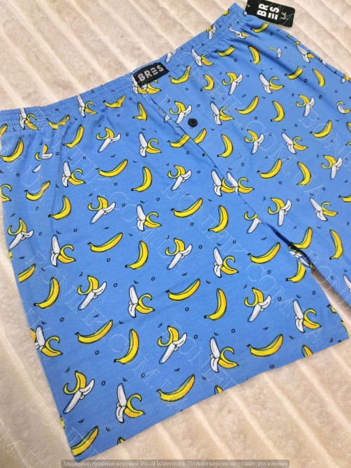 Мужские голубые трусы с ярким принтом "Бананы" ТМ "Bres" (арт. MBXK 307/01/121) Кривой Рог - изображение 3