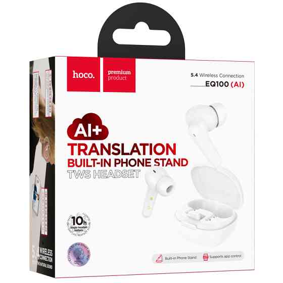 Беспроводные TWS наушники Hoco EQ100 Intelligent AI translation (App) Херсон