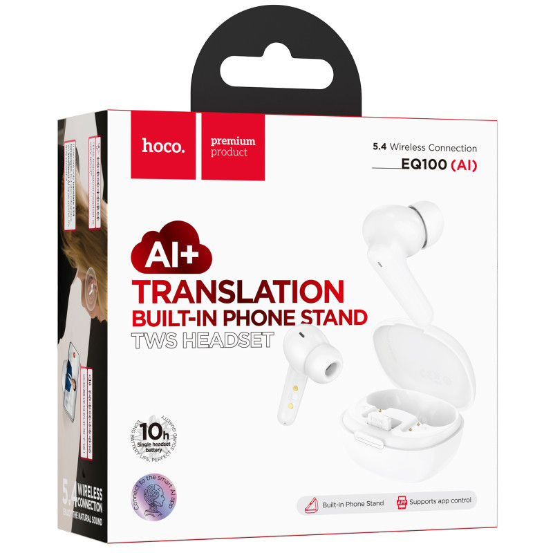 Беспроводные TWS наушники Hoco EQ100 Intelligent AI translation (App) Херсон - зображення 2