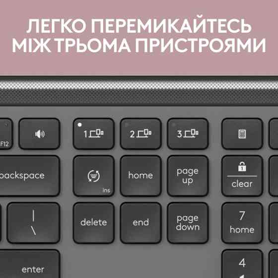 Клавиатура компьютерная безпроводная Logitech Signature Slim Wireless K950 Graphite L920-012465 граф Киев