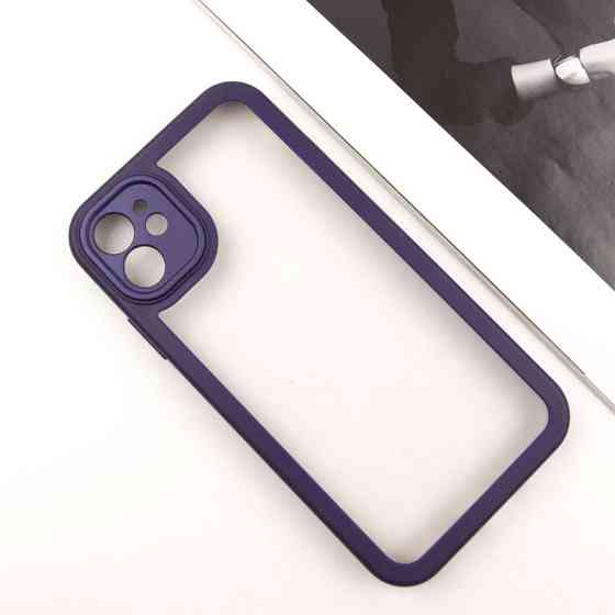 TPU чехол Transparent + Colour 1,5mm для Apple iPhone 12 (6.1") Херсон