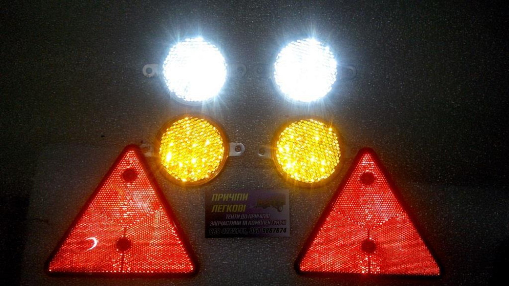 Комплект світловідбивачів катафотів на легковий причіп Барышевка - изображение 5