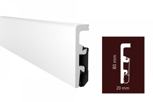 Водостійкий плінтус ARBITON VEGA з монтажною рейкою Киев - изображение 2