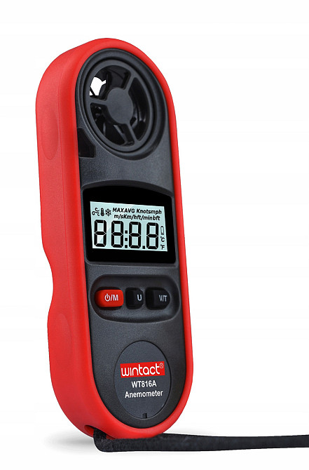 Анемометр цифровой 0,7-30м/с, -10-45°C WINTACT WT816A Харків - зображення 9