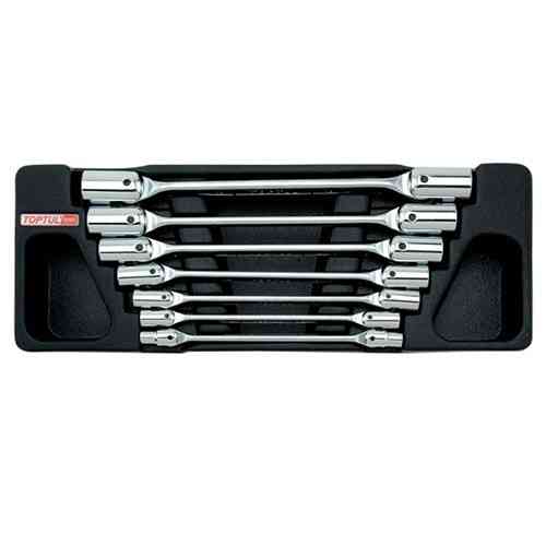 Набор ключей торцевых шарнирных 6-19мм 7ед. (в ложементе) TOPTUL GAAT0702 Харьков