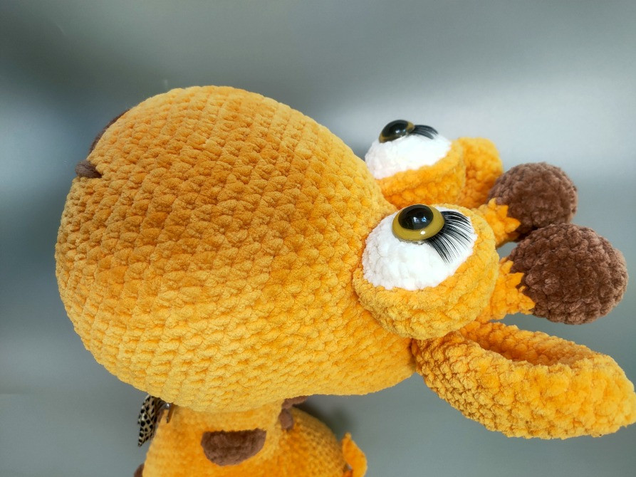 Жирафа велика 46см іграшка м'яка в'язана плюшева ручна робота Нововолинськ - зображення 4