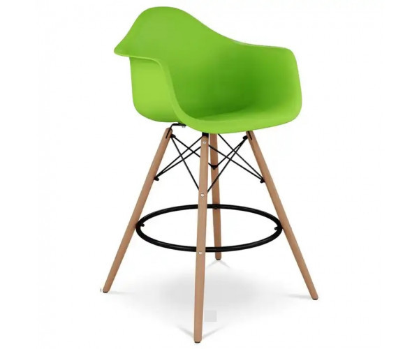 Стілець Тауер Вуд Eames барний високий зелений Дніпро - зображення 1
