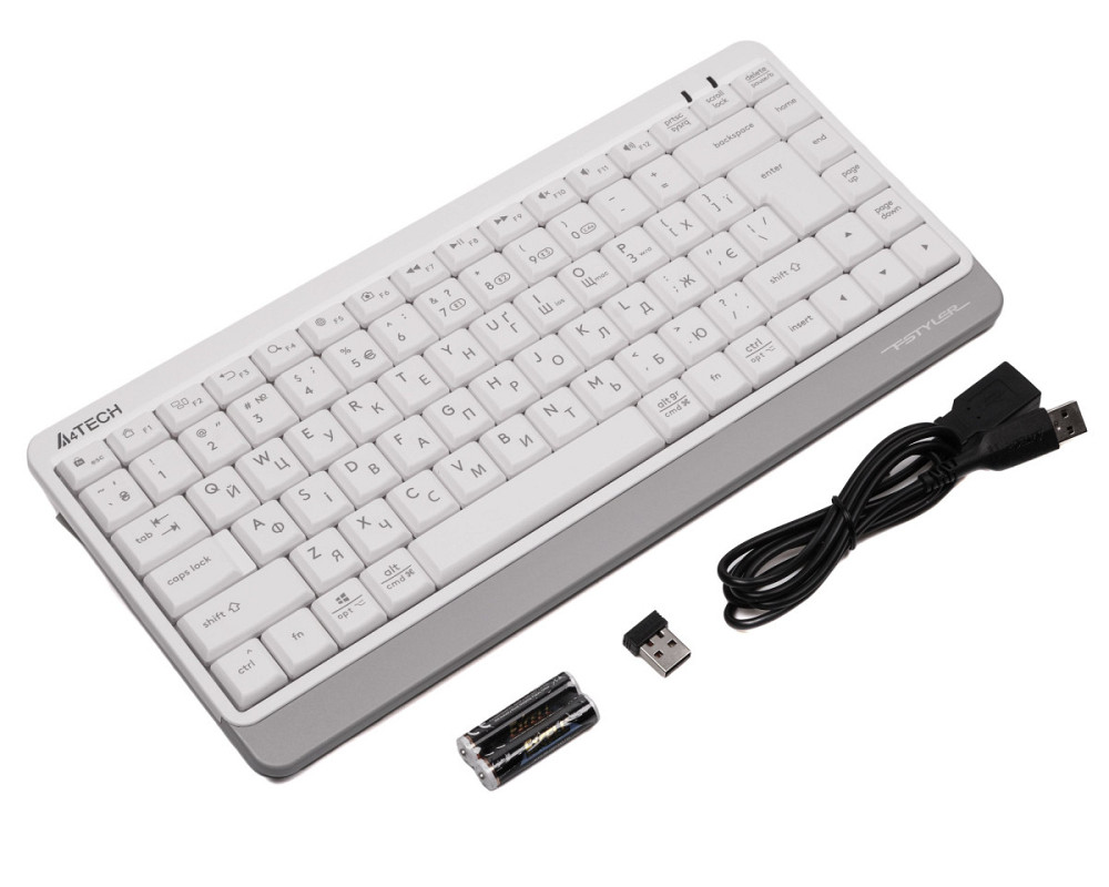 Клавиатура беспроводная A4Tech Fstyler FBK11(White) белая Київ - зображення 4