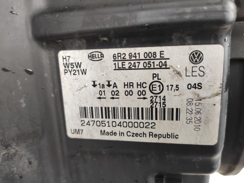 Фара правая VW Polo 2009-2016 Ковель - зображення 2