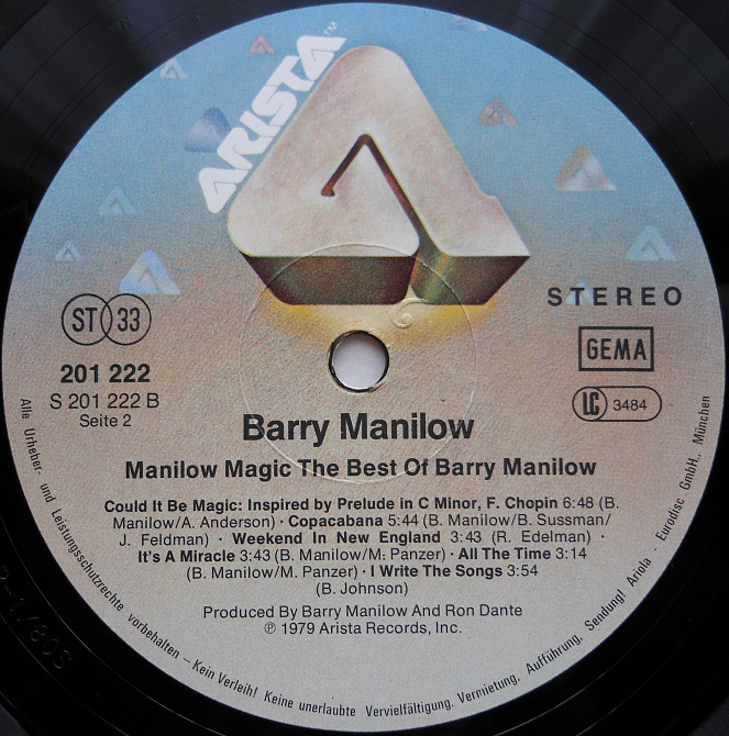 LP Barry Manilow – Manilow Magic The Best Of Barry Manilow Винница - изображение 4
