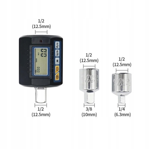 Адаптер динамометрический цифровой двустороннего действия 1/2" (переходники на 3/8" и 1/4") ANC-30 Харків - зображення 11