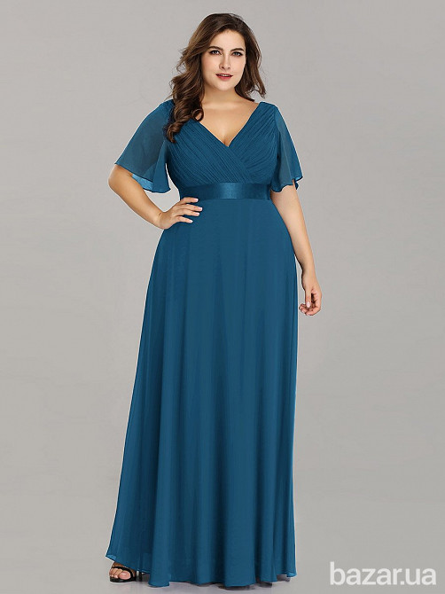 Вечернее платье большого размера цвета морской волны Київ - зображення 3