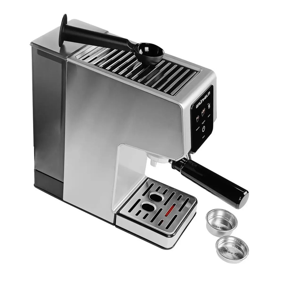 Кофеварка эспрессо Grunhelm GEC002A 1450 Вт серебристая Київ - зображення 5